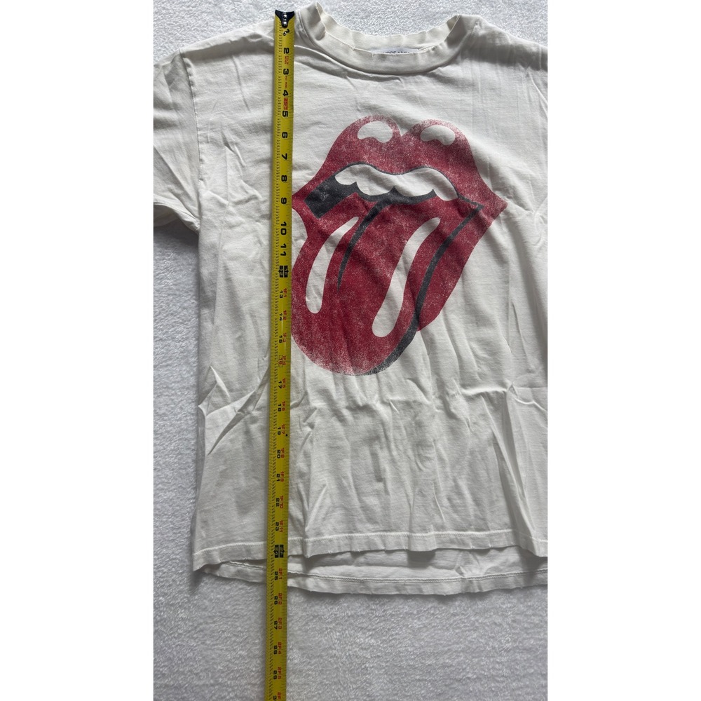 Daydreamer Rolling Stones Tee Womens S 1989 Tour Graphic White Distressed USA - Picture 6 of 7